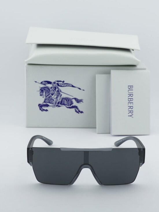 Burberry BE4291 421387 Shield Sunglasses - Matte Grey / Dark Grey main image 4
